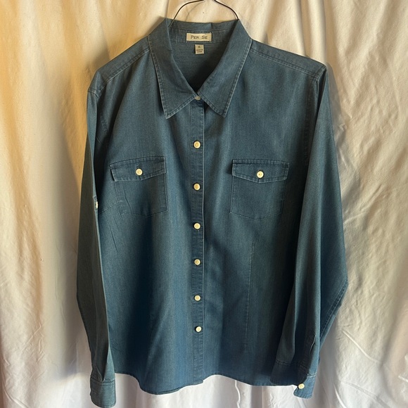 Per Se XL Button-Down Jean Shirt Size XL - Picture 1 of 7